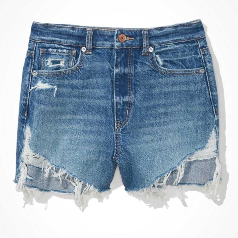 AE Highest Waist Denim Mom Shorts